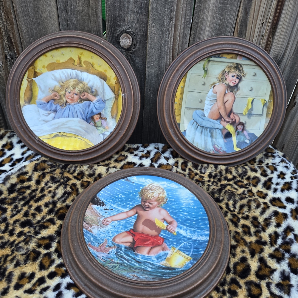 3 Vintage Home Decor Collector Plates Knowles